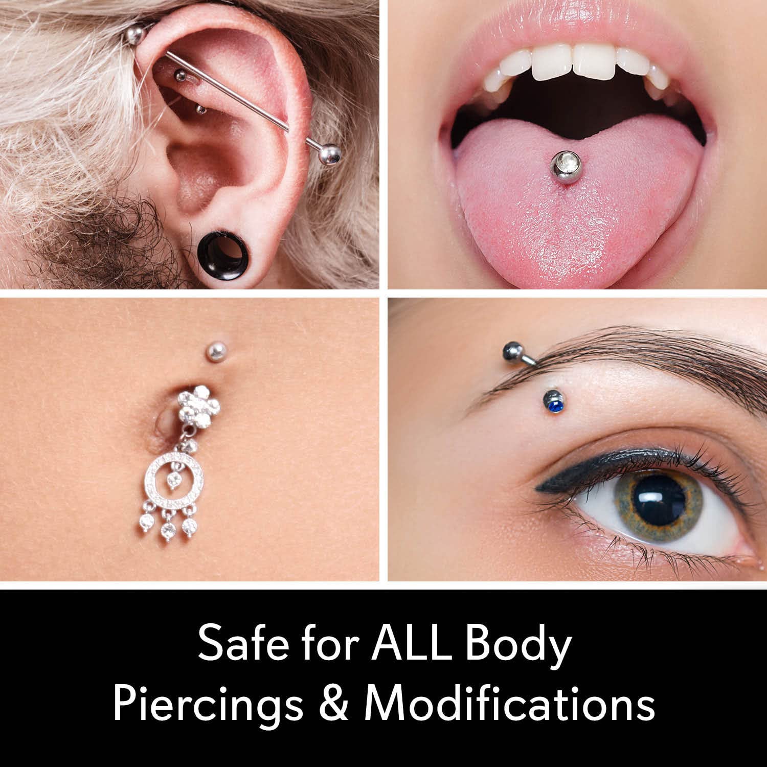 MediCleanse Sterile Saline Piercing Aftercare Fine Mist Spray 7.5 Oz 2 Pack | Promotes Healing For All Body Piercings & Tattoos, All Natural, Preservative Free, No Alcohol, Vegan Friendly, Made in USA