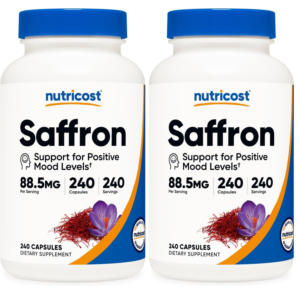 Nutricost Saffron Extract 88.5mg, 240 Capsules - Veggie Caps, Non-GMO, Gluten Free (Pack of 2)
