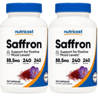 Nutricost Saffron Extract 88.5mg, 240 Capsules - Veggie Caps, Non-GMO, Gluten Free (Pack of 2)