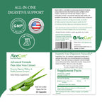 Aloe Vera Capsules for Gut Health & Digestive Comfort 60ct x 300mg | Gently Support Gut Health & Digestive Comfort. Vegan, non-GMO Aloe leaf extract. Aloin Free Naturally Support Immune Health
