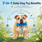 Dual-Action Canine Dental Prop, Dog Dental Chew Toy for Easier Teeth Brushing, Premium Pet Oral Care Accessory Perfect for Small Medium and Large Size Dogs (2PCS)