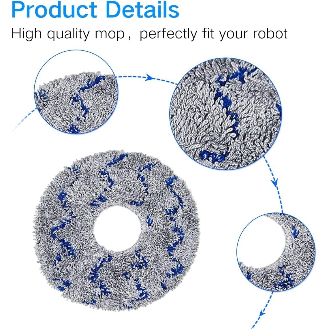 Buy now Deebot Mopping Pads,Spinning Mopping Pads for ECOVACS Deebot T10 OMNI/T10 Turbo/X1 PRO Omni X1 Omni/X1 Turbo,Washable Reusable,Vacuum Mop Replacement Pads(10Pcs) at indiglob india