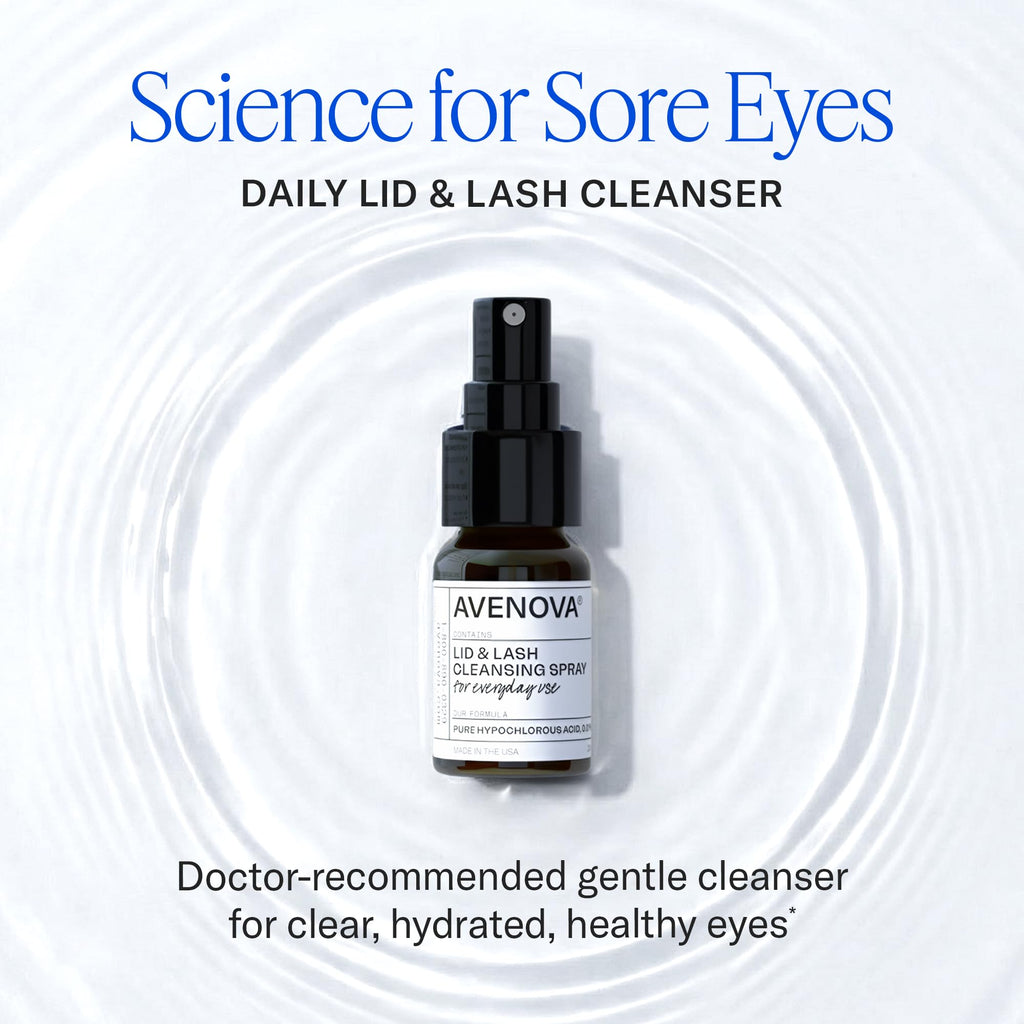 Avenova Eyelid Spray Cleanser for Lid & Lash, 20 ml Bottle | Gentle Everyday Pure Hypochlorous Acid Spray for Eye Irritation