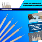 E6000 Plus Adhesive Bundle: 1.9 fl oz Tube with 10 Snip Tip Applicators, Set of 5 Plastic Spreader Tools and Set of 5 Nail Dotting Tools - Double-Headed with Various Sizes for Optimal Application
