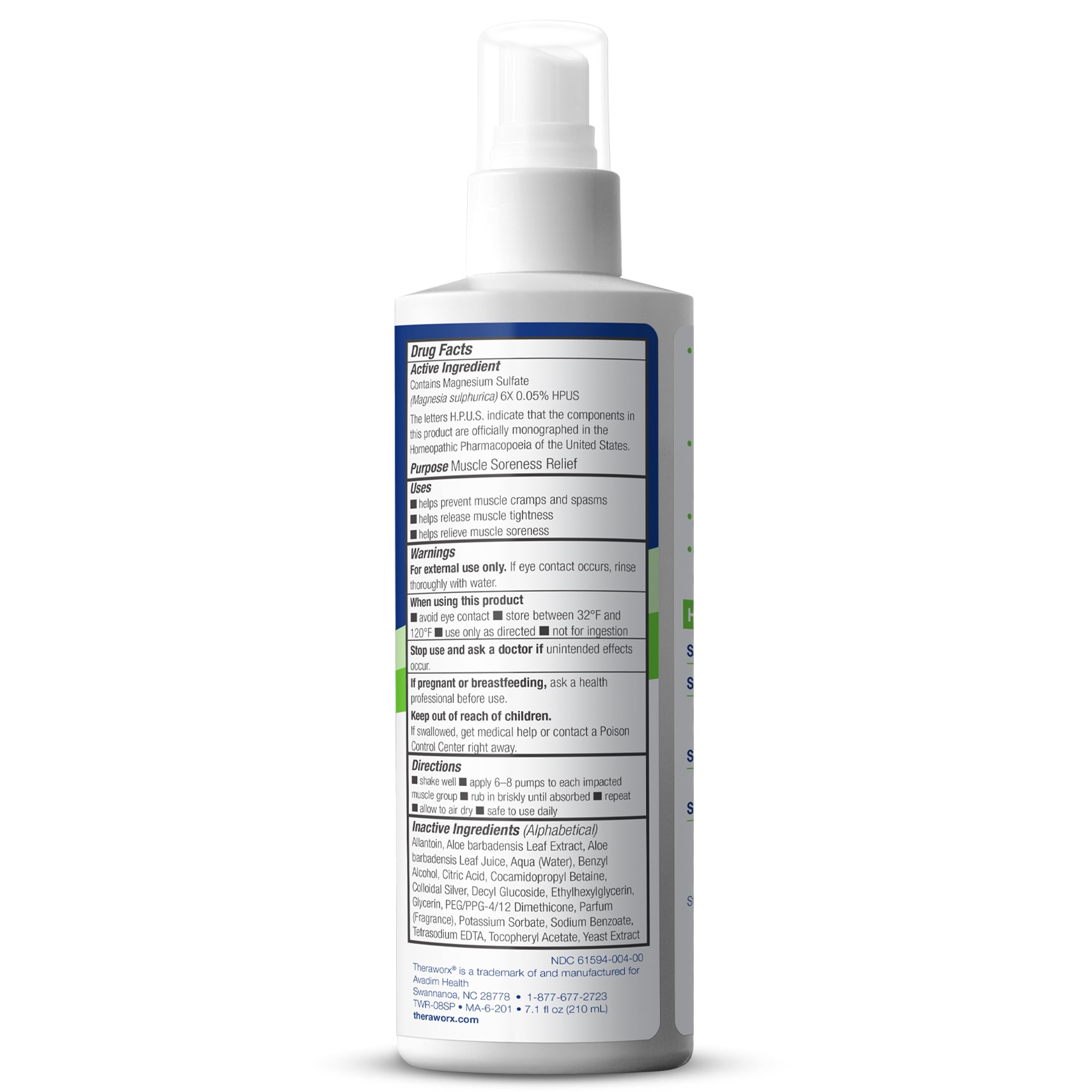 Buy now Theraworx Relief for Muscle Cramps Spray Fast-Acting Muscle Spasm, Leg Soreness with Magnesium Sulfate - 7.1 oz - 1 Count at indiglob india