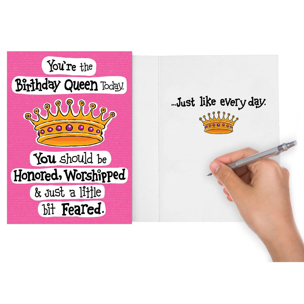 Funny Birthday Card for Women, Her & Friends! Hilarious Birthday Queen Joke