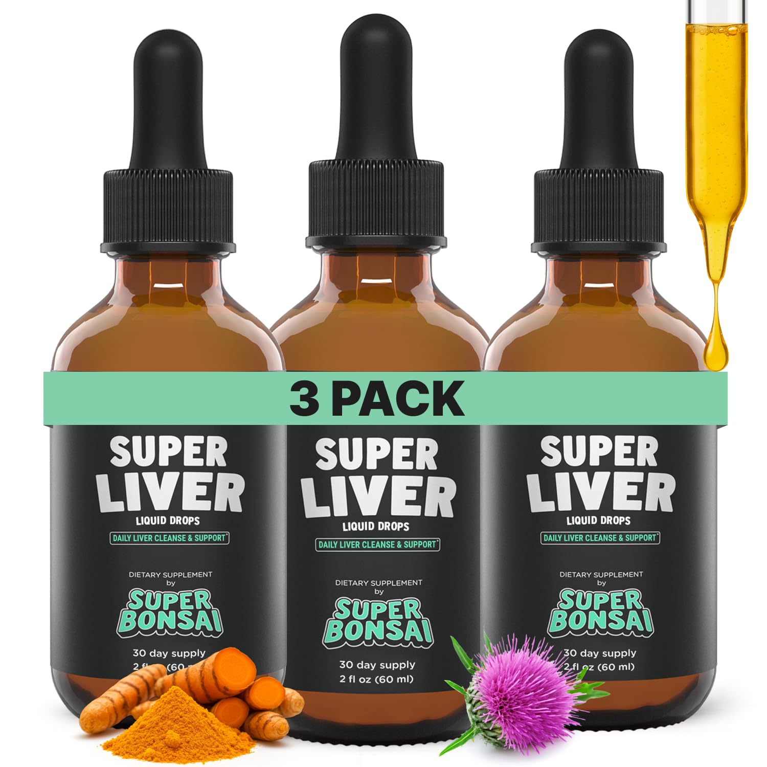 Milk Thistle Herbal Liquid Supplement - Doctor-Formulated Botanical Blend with Milk Thistle and Dandelion Root - Vegan Non-GMO Drops - 1 Month Supply