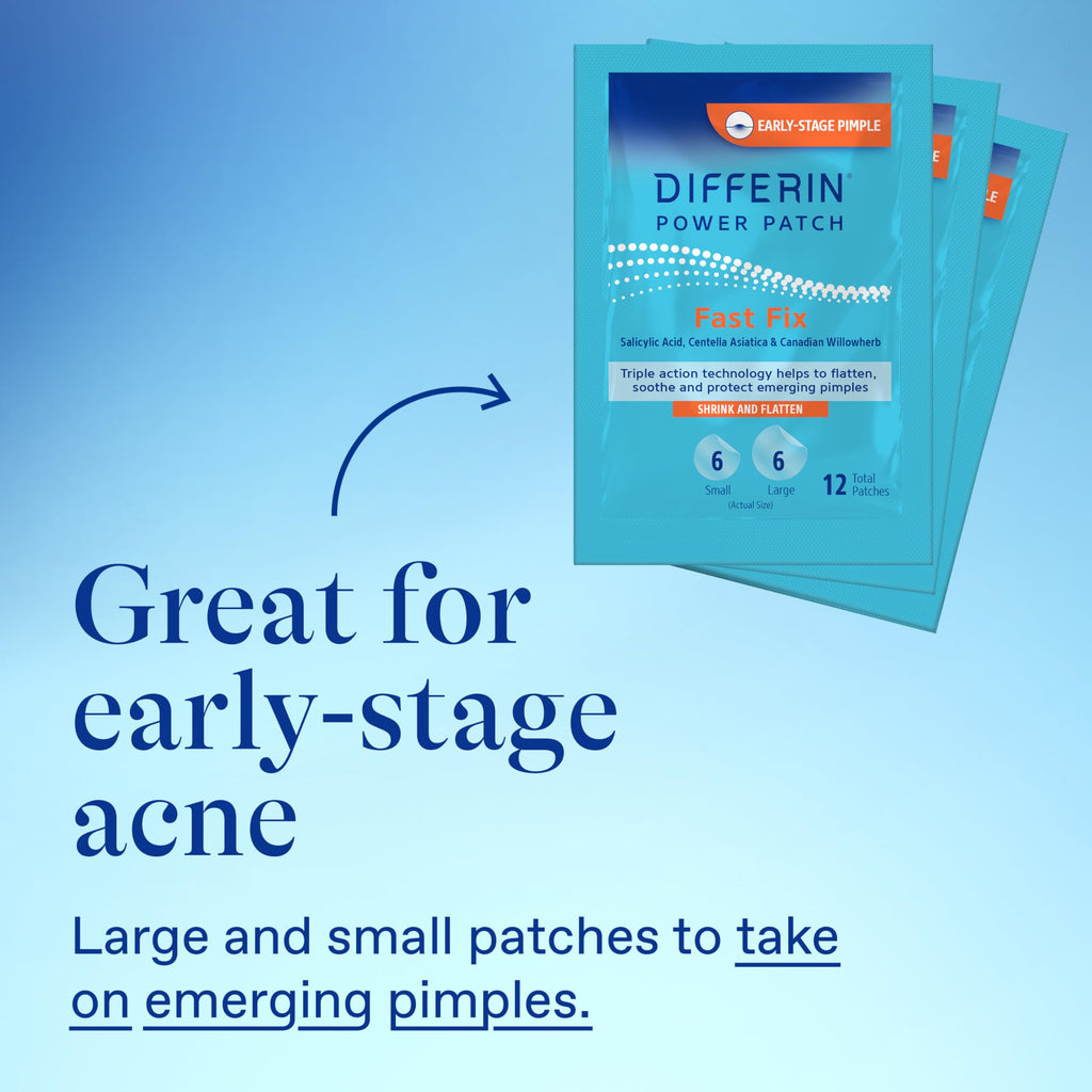 Differin Acne Treatment Pimple Patches, Salicylic Acid & Centella, 36 ct | Hydrocolloid Acne Spot Treatment, Salicylic Acid + Centella, Day & Night, Fast-Acting, Dermatologist Tested, Acne-Prone Skin
