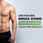 DIM Supplement for Men 300mg, Estrogen Blocker & Aromatase Inhibitor, 60 Ct | Extra Strength Men’s Hormone Balance & Fitness Booster, Diindolylmethane Plus CDG & Broccoli Floret, Gluten-Free, 60 Capsules