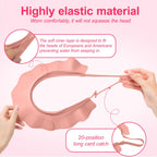 Shampoo Cap Shield Adjustable Waterproof Soft BPA Free Shower Cap Head Ear Eye Stretchable Hair Washing Shield for Hair Washing, Soft Eye & Ear Protection for Whole Family gifts