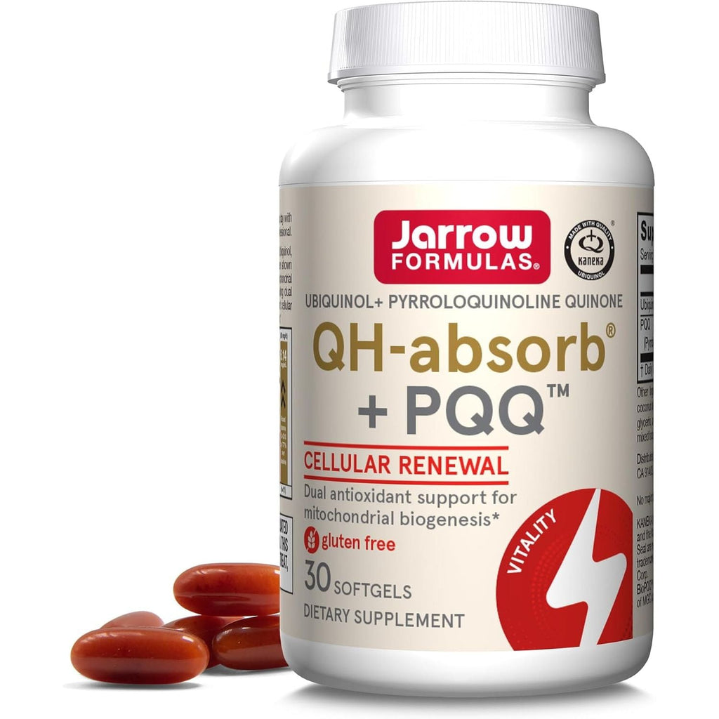 Buy now Jarrow Formulas QH-absorb + PQQ - 30 Softgels - Dietary Supplement Supports Mitochondrial Biogenesis, Energy Production & Cardiovascular Health - Up to 30 Servings at indiglob india