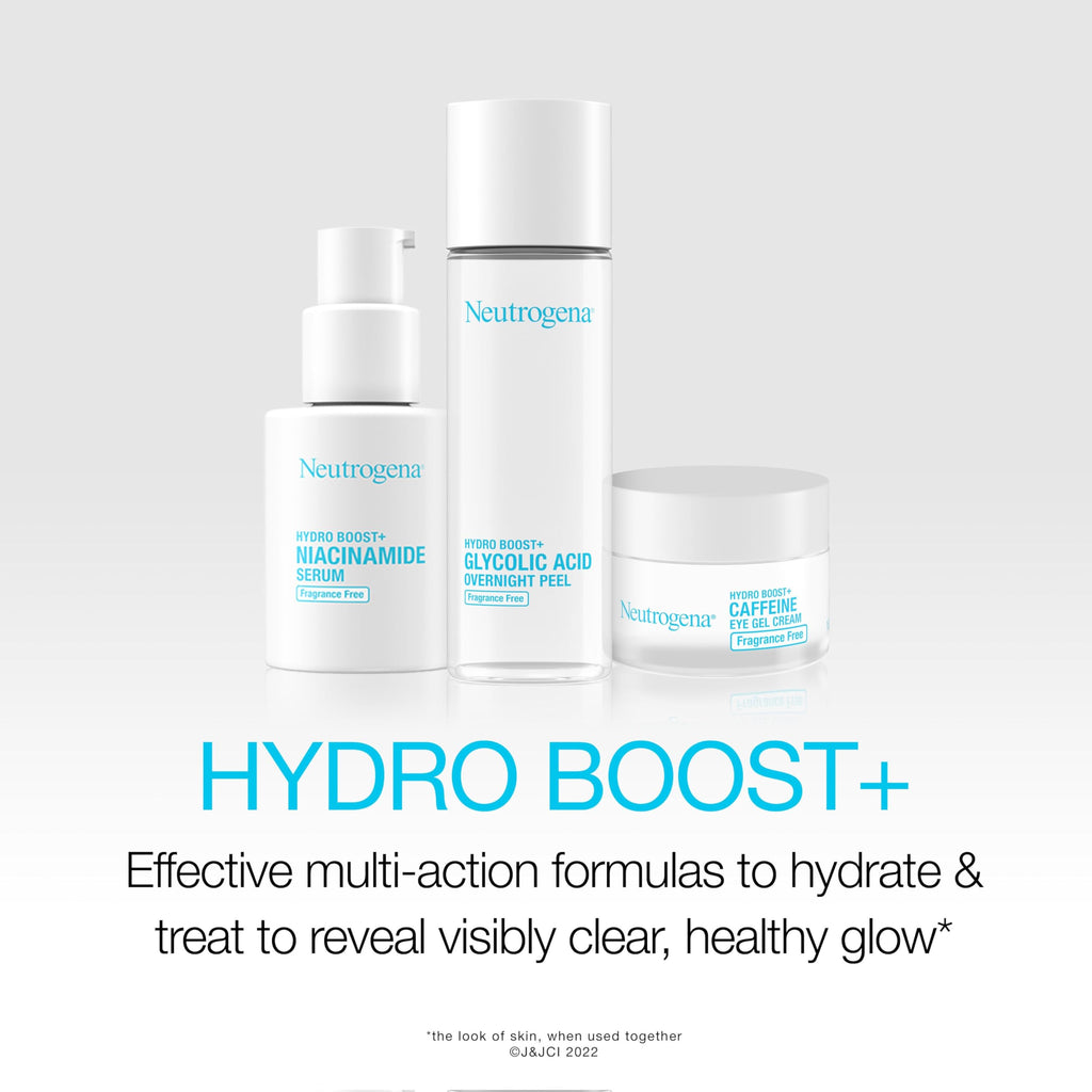 Buy now Neutrogena Hydro Boost + Eye Cream for Dark Circles & Puffiness, Under Eye Cream with Caffeine, Hyaluronic Acid and Peptides, Fragrance Free, 0.5 oz at indiglob india