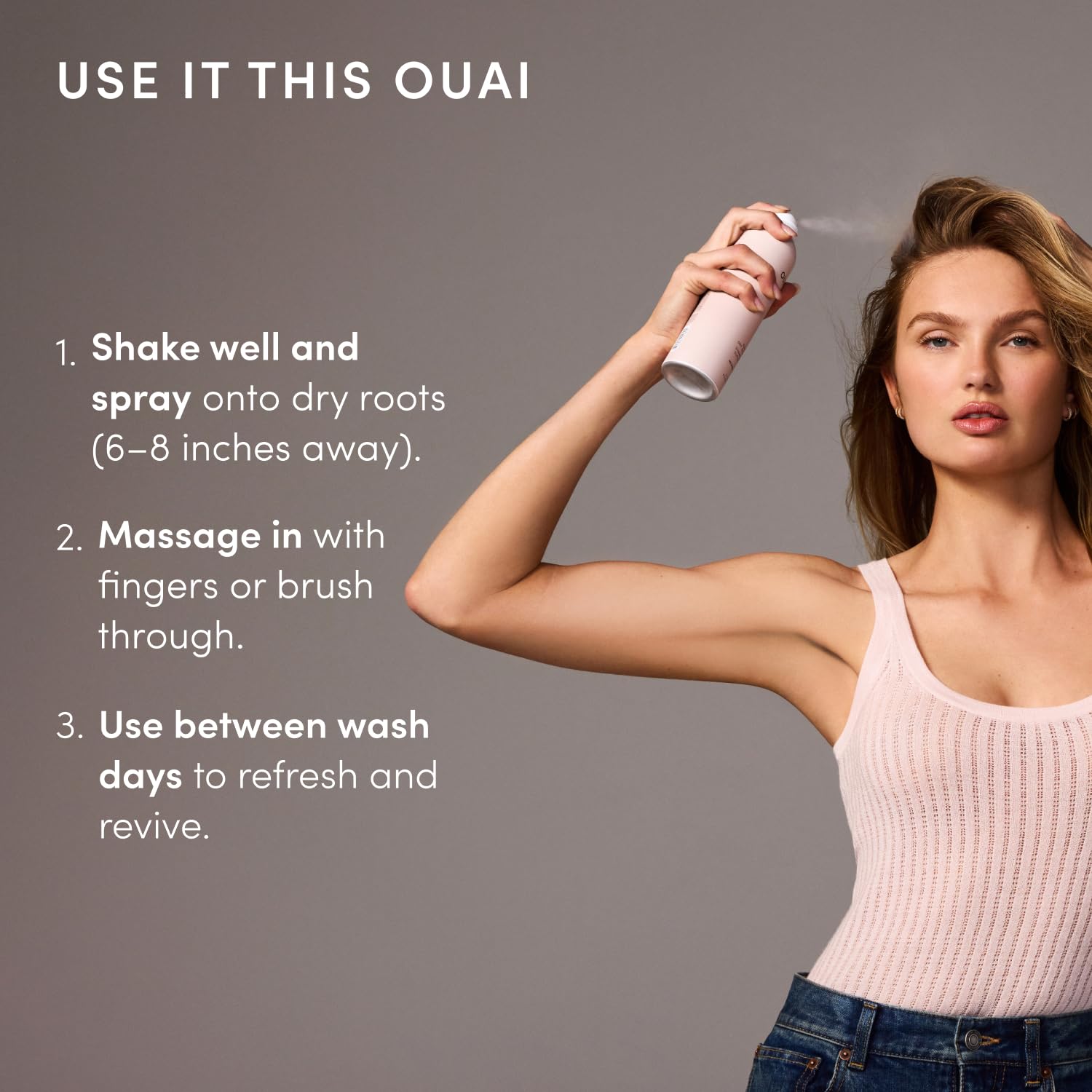 OUAI Super Dry Shampoo - Travel Size - Melrose Place (2 Oz) | Volumizing Dry Shampoo, Absorbs Oil, Dirt & Sweat, Blends Seamlessly with Zero Residue, Long-Lasting Scent