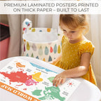 Fun Educational Posters for Toddlers - Set of 16 for Classroom & Homeschool