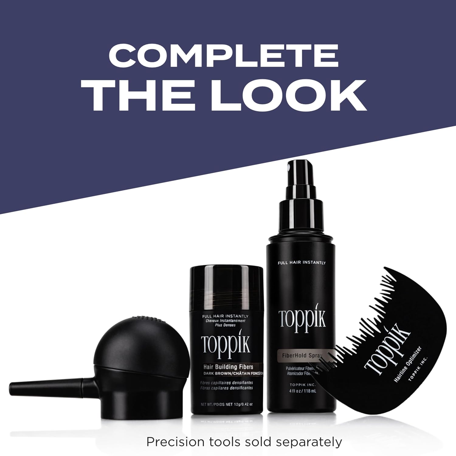Buy now Toppik Hair Building Fibers, Fill In Fine or Thinning Hair Instantly Thicker, Fuller Looking Hair 9 Shades,4 size options at indiglob india