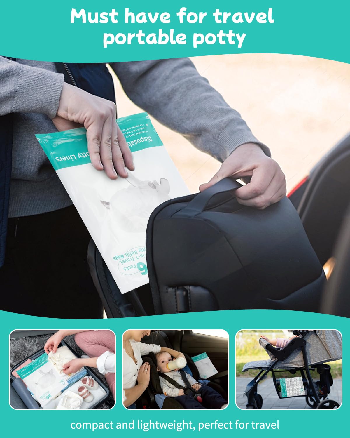 [36 Counts]Newnice Disposable Potty Liners for OXO Tot 2-in-1 Go Potty