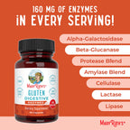 MARYRUTH'S Gluten Digestive Enzymes, Proprietary Enzyme Blend, 60 Count
