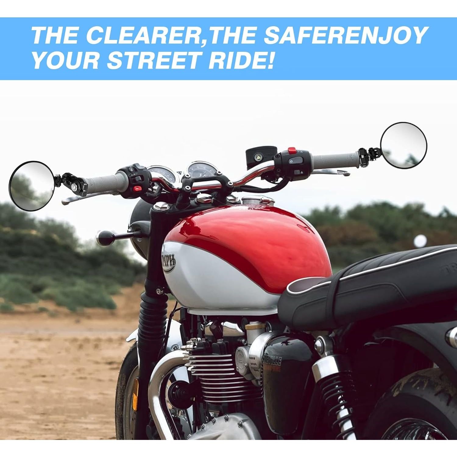 Buy now MICTUNING Universal Motorcycle Mirrors - 3 Inch Round Folding Bar End Side Mirror Compatible with Honda, Scooter, Suzuki, Yamaha, Kawasaki, Victory and More at indiglob india