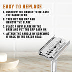 Shaving Revolution Double Edge Razor Blades - 50 Count | Platinum Japanese Stainless Steel - Smooth, Precise & Clean Shave - Fits Standard Safety Razors - Long-Lasting Sharpness