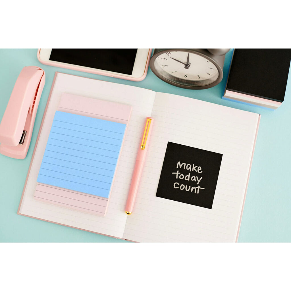 Post-it Super Sticky Notes, 5 Sticky Note Pads, 3 x 3 in., School Supplies, Office Products, Sticky Notes for Vertical Surfaces, Monitors, Walls and Windows, Black Onyx