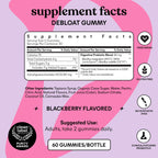 Lemme Debloat Digestive & Gut Health Gummies, 30-Day Supply | 2 Clinically Studied Probiotics & Prebiotic, Vegetarian, Gluten Free, Non GMO, BlackBerry Flavor
