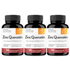 Zinc Quercetin Supplements 120 Vegetarian Capsules for Men & Women | Zink Supplement for Immune & Antioxidant Support cGMP Made in USA Pack of 1 By Sandhus