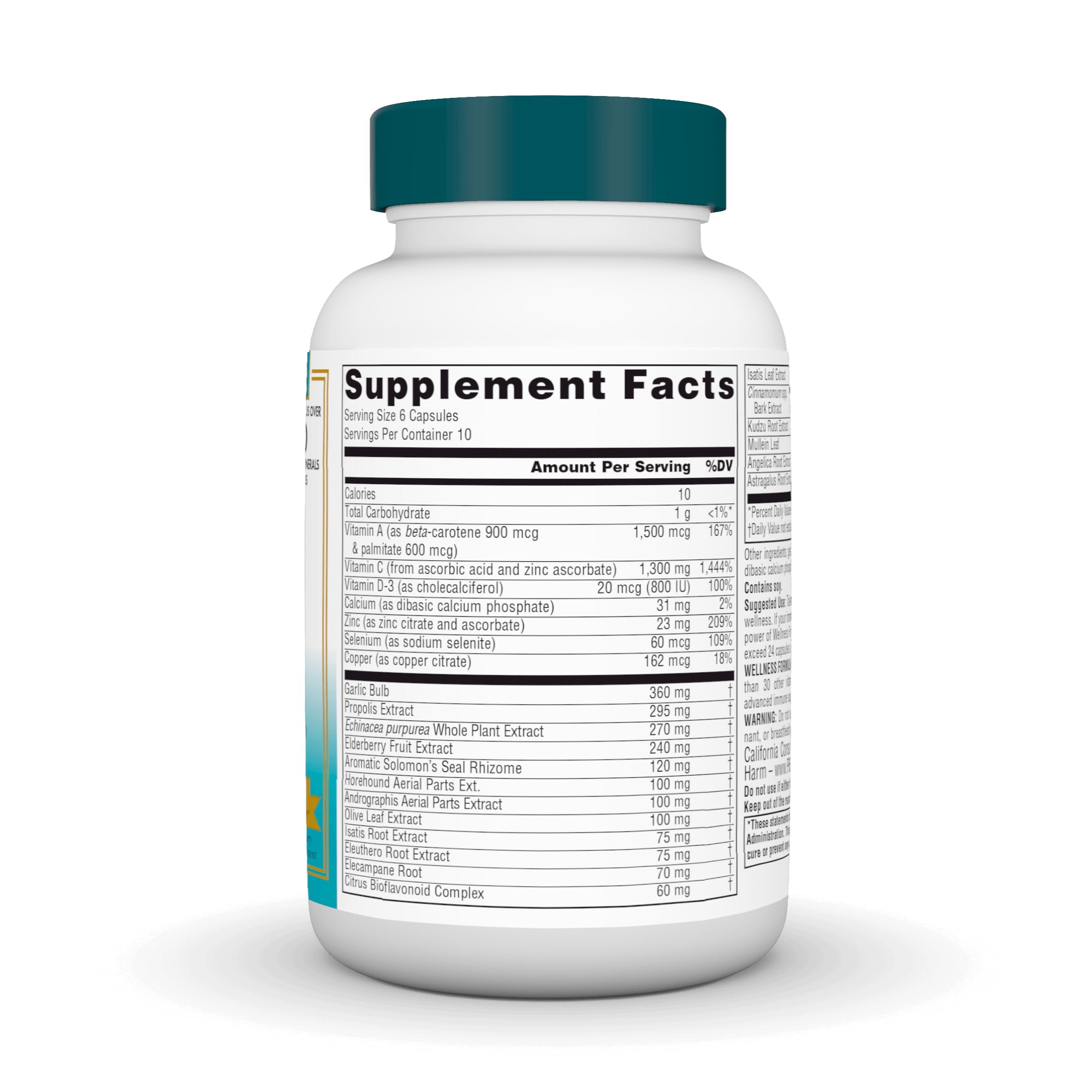 Source Naturals Wellness Formula, Advanced Immune Support - 60 Capsules | Bio-Aligned Vitamins & Herbal Defense with Vitamin C Plus 30 other Vitamins, Minerals & Herbs for Immune System Support