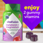Vitafusion Melatonin Gummies | 5mg | 90 Count | Gummy with Magnesium for Adults | Berry Flavor | Gluten and Dairy-Free Supplement