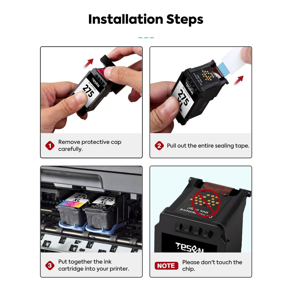 PG-275XL CL-276XL Replacement for Canon Ink 275 and 276 Ink Cartridge 2Pack