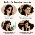 5 Pack Zig Zag Headbands for Women, Non-Slip Wavy Plastic Hair Comb Headbands with Teeth, U-Shape High Cranium Korean Style, Classic 90s Hair Accessories