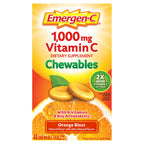Emergen-C Vitamin C 1000mg Immune Support Chewables, Orange, 40 Tablets | Chewable Tablets, B Vitamins, Zinc and Manganese, No Water Needed, More Vitamin C than 10 Oranges