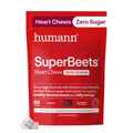 HumanN SuperBeets Heart Chews Zero Sugar, Pomegranate Berry Flavor, 180 Ct | Blood Pressure Support, Nitric Oxide Support, Heart Health & Energy, Non-GMO Beet Root Powder, Grape Seed Extract, Once Daily
