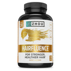 Zhou Hairfluence Supplement - 120 Veggie Capsules (Pack of 1) | Vegan Biotin Supplement for Hair Growth for Men & Women, Supports Stronger & Healthier Hair & Nails