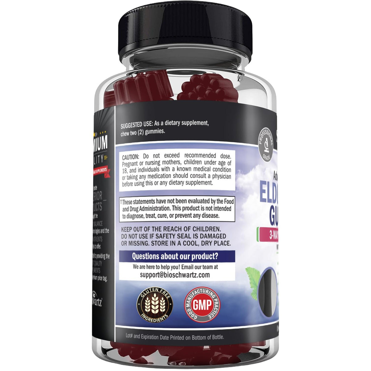 BioSchwartz Elderberry Gummies with Zinc and Vitamin C - 60 Count