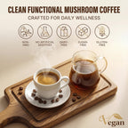 Mushroom Coffee, 2000mg Organic Instant Coffee with 6 Adaptogenic Mushrooms (Lion’s Mane & Turkey Tail), with MCT Oil & Coconut, for Focus, Energy, Digestion & Immune Support, 30 Servings