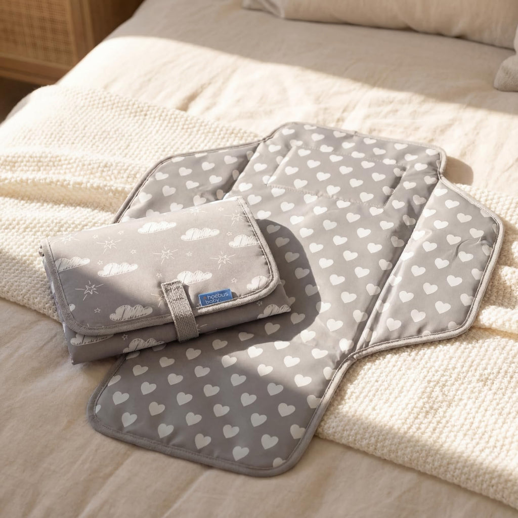 Buy now Baby Portable Changing Pad Travel - Waterproof Compact Diaper Changing Mat with Built-in Pillow - Lightweight & Foldable Changing Station, Newborn Shower Gifts at indiglob india