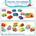Bath Bombs for Kids with Toys Inside, 9 Pack Handmde Bath Bombs Set with Pull-Back Cars Inside, Rich Foam Color Bubble Set Boys Girls for Skin Moisturizing