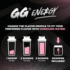 Gamer Supps GG Energy - Sakura Splash by Silvervale (100 Servings) - Keto Friendly Gaming Energy and Nootropic Blend, Sugar Free + Organic Caffeine + Vitamins + Immune Support, Powder Drink