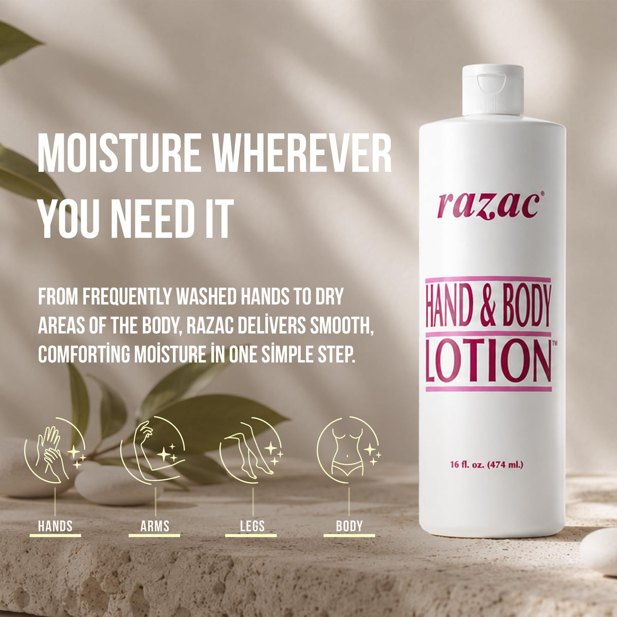 Razac Hand & Body Lotion 16oz (3 Pack)