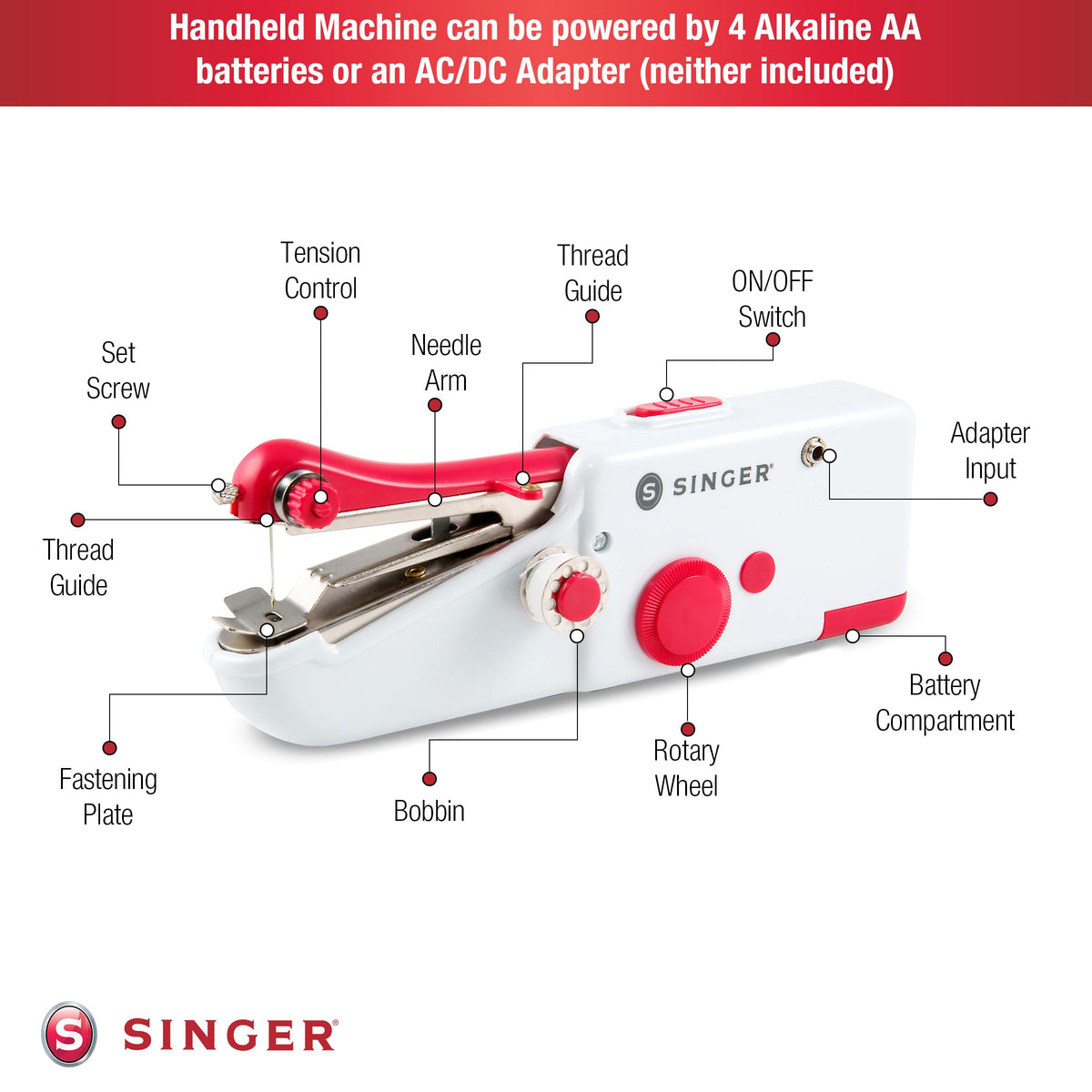 SINGER Stitch Sew Quick™ Portable Handheld Cordless Mending Machine