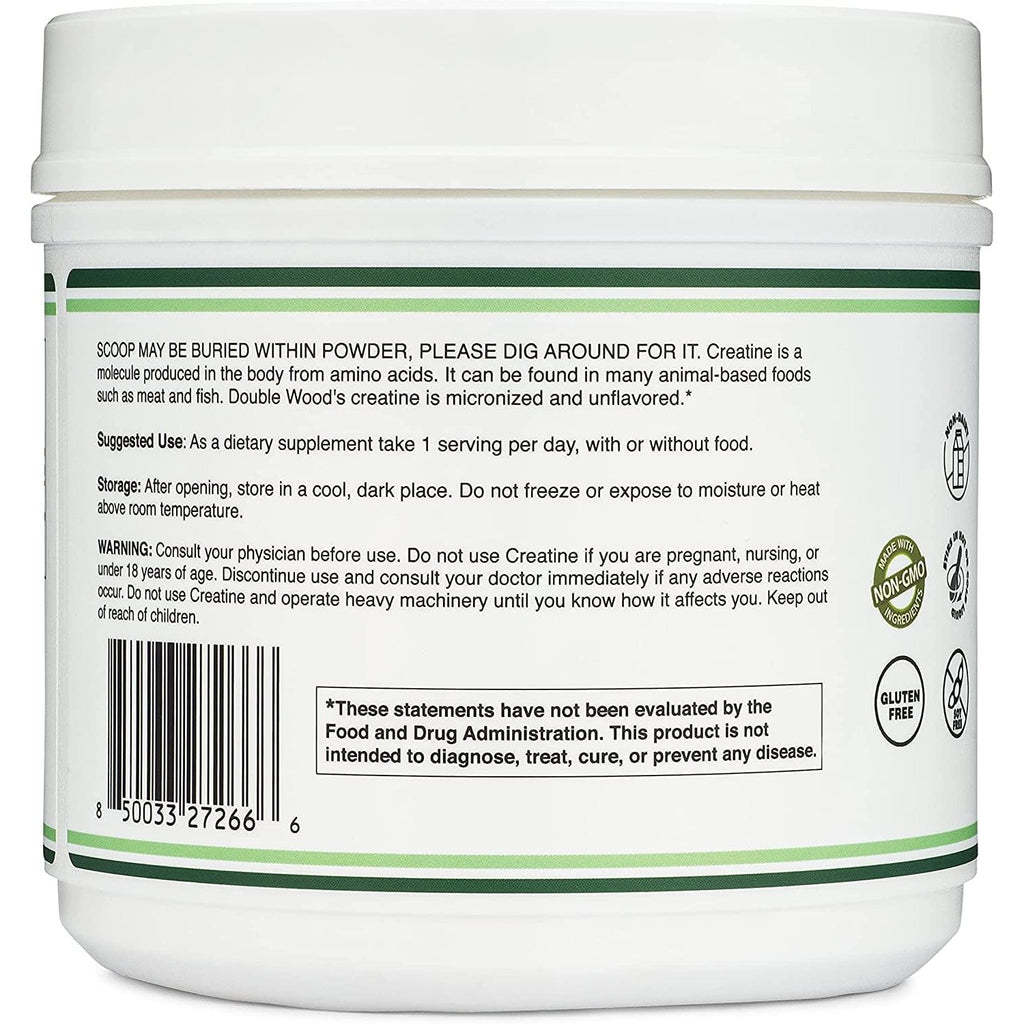Micronized Creatine Monohydrate 5g, Unflavored, No Fillers, 100 Servings | Strength + Recovery Supplement, Micronized, Dissolves Clean, Vegan, Keto + Gluten-Free, No Blends, Scoop Included