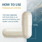 Vykee Nutrition Potassium Citrate Capsules Helps Electrolyte Balance 500 mg | Supplements for Electrolyte Balance, Muscle & Heart Health - Vegan, Non-GMO, Gluten Free - 500 mg, 120 Count