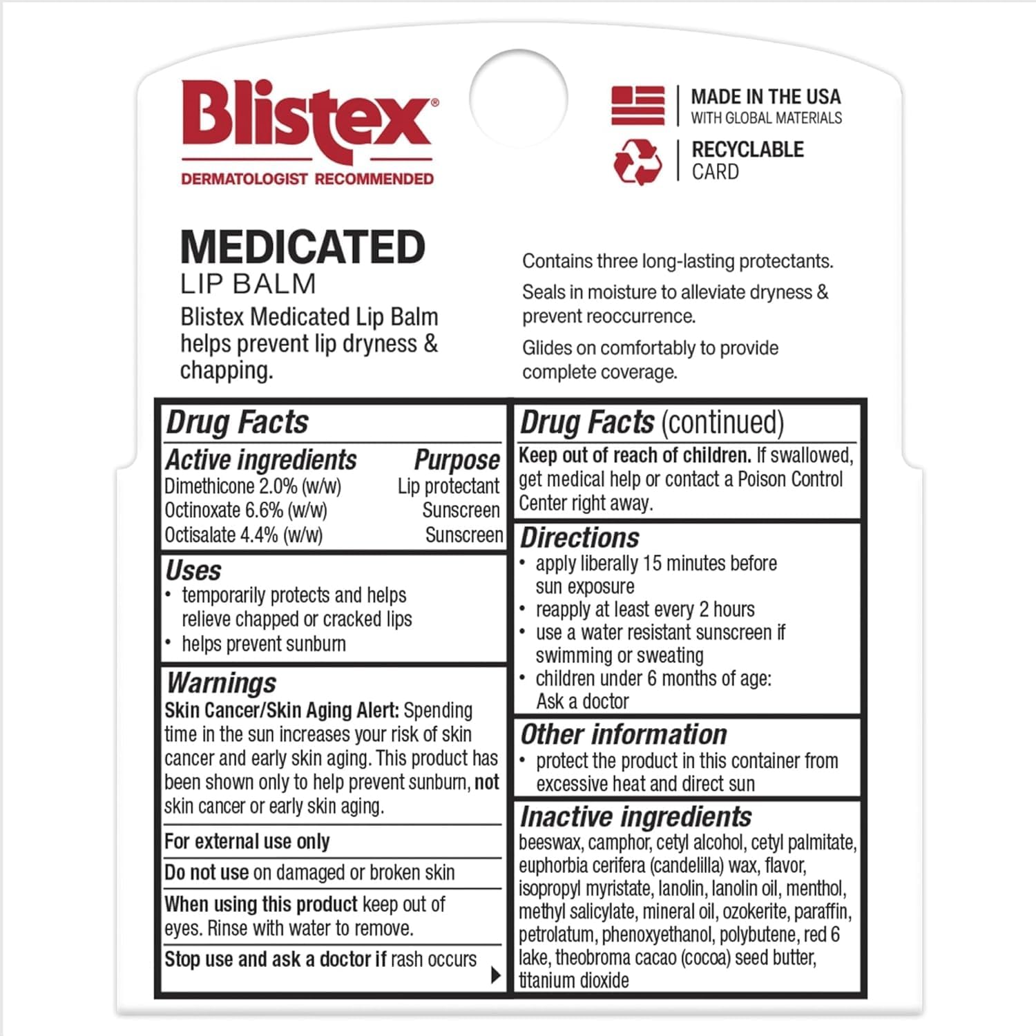 Buy now Blistex Medicated Lip Balm, 0.15 Ounce, 3 Count (Pack of 1) Prevent Dryness & Chapping, SPF 15 Sun Protection, Seals in Moisture, Hydrating Lip Balm, Easy Glide Formula for Full Coverage at indiglob india