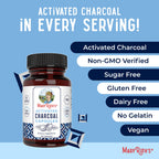 MARYRUTH'S Activated Charcoal Capsules, 950 mg, Non-GMO, Vegan, 40 Count | Substance Adsorption, Derived from Coconut Shells, Vegan Capsules from Pine Trees, Gluten Free