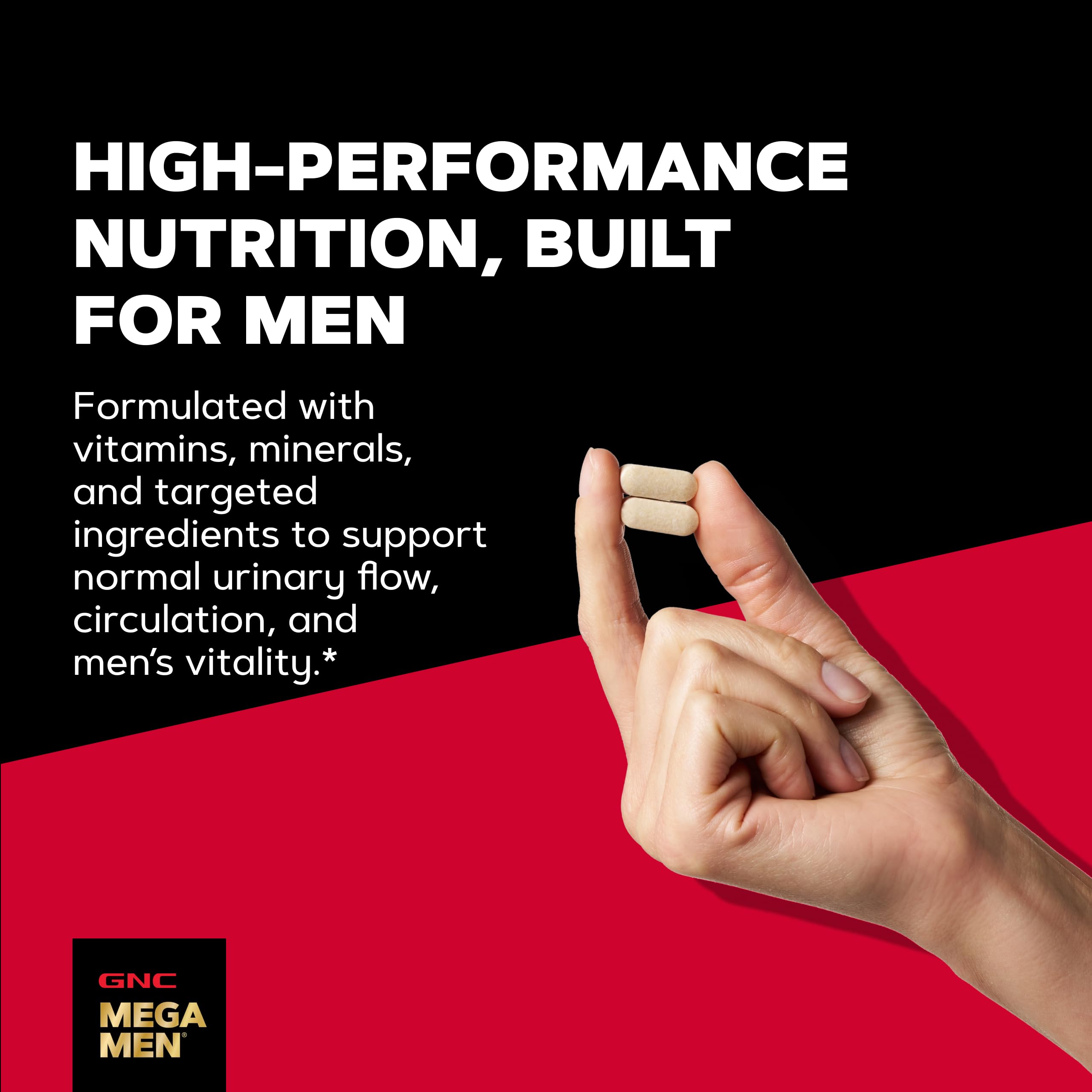 GNC Mega Men Prostate & Virility Multivitamin for Men, 90 Count | Supports Prostate, Sexual, and Colon Health, Made with an Arginine and Herb Blend, Advanced Antioxidant Formula