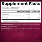 Astaxanthin 12mg MCT Coconut Oil, 120 Vegan Softgels, 4 Month Supply