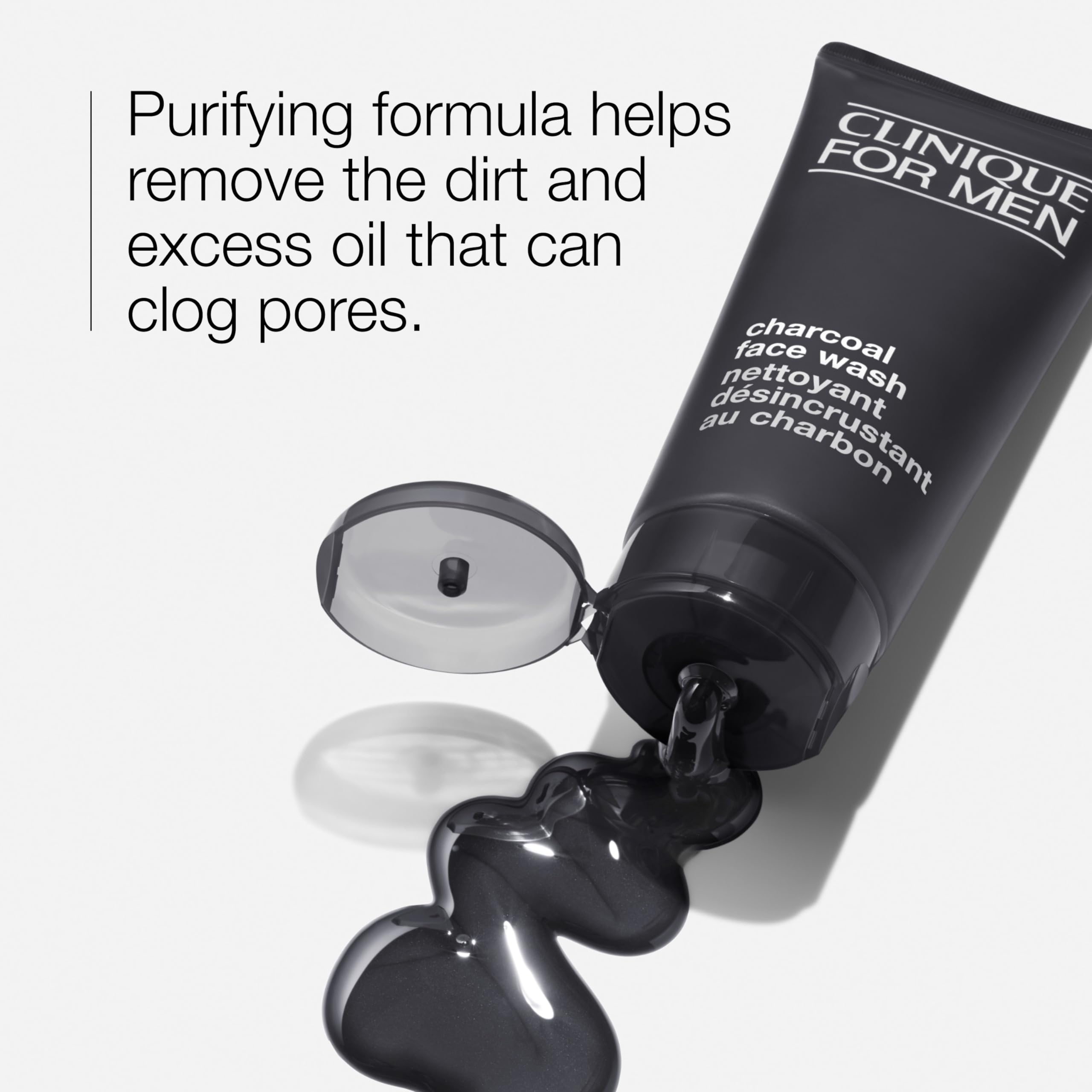 Buy now Clinique For Men Charcoal Face Wash With Glycerin | Detoxifying Gel Facial Cleanser | For All Skin Types | Unclogs Pores | Purifies + Refines, 6.7 Fl Oz at indiglob india