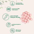 Micro Ingredients Melatonin 10mg, 400 Tablets | Natural Strawberry Flavor | Fast Dissolve | No Drug | Vegetarian Friendly | Non-GMO, No Gluten, Sugar Free
