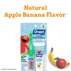 Buy now Orajel Elmo Fluoride-Free Tooth & Gum Cleanser with Toothbrush, Combo Pack, Banana Apple Flavored Non-Fluoride, 2 Piece Set at indiglob india