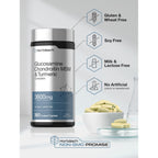 Horbäach Glucosamine Chondroitin MSM | 360 Caplets | Advanced Formula with Turmeric | Non-GMO, Gluten Free